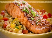 Łosoś pieczony glazurowany