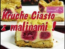 Kruche Ciasto z malinami i budyniową pianką | Deserek.TV