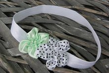 Opaski do włosów diy dla dzieci i niemowląt z satynowymi kwiatkami-14 kolorów do wyboru.