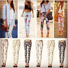 spodnie w kwiatki :)