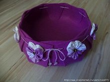 diy, beautiful, felt, basket, tutorial