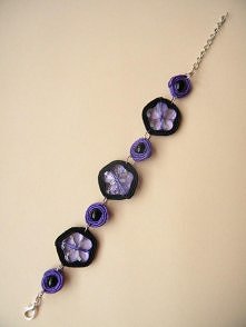 Czarno fioletowa bransoletk...