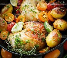 Udka kurczaka pieczone z wa...