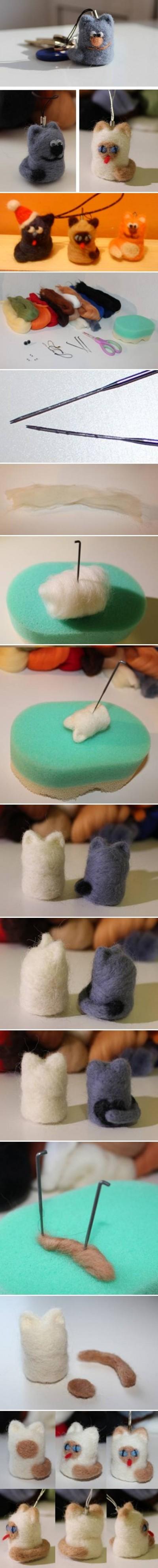 how to make, wool, cat, tutorial