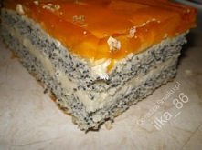 Ciasto makowe z kremem i ga...