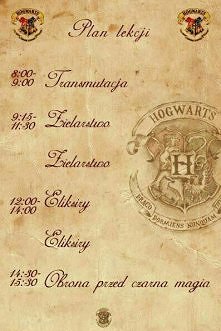 mój nowy plan lekcji :)