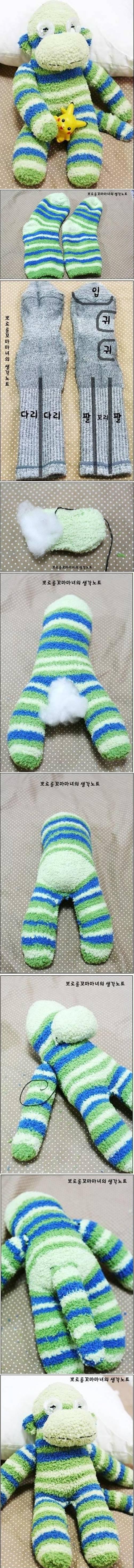 diy, sock, monkey, terry, tutorial