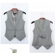 Chic V-neck Slim OL Suit Ve...