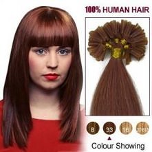 Discount Dark Auburn 20 Inch Nail Tip Human Hair Extensions 100S For Sale