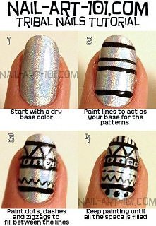 .tribal nails tutorial.