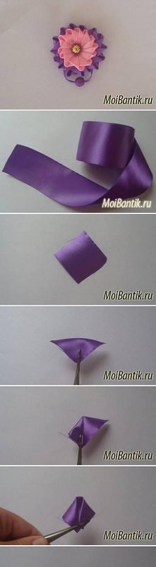  ribbon, button, flower, tutorial