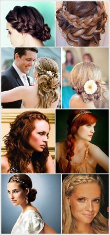 trzecie zdjęcie licząc od lewej - ciekawe upięcie