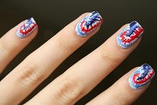  tie, dye, nail, art, tutorial
