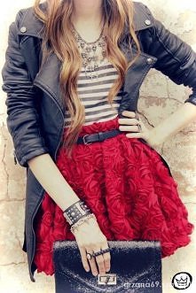 Rockowo! Spódniczka w róże ...