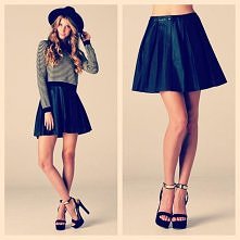 skórzana rozkloszowana spódniczka do kupienia w nunu.pl