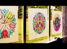 "Witraże" na papierze śniadaniowym