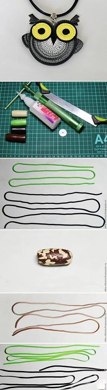 diy, owl, pendant, tutorial...