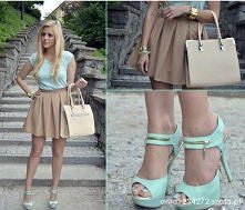 Klasyczna mięta i beż