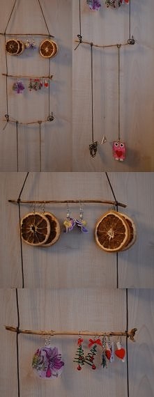 drabinka na biżu z rzemyków i gałązek ;)