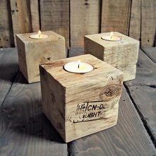 kubistyczne świeczniki