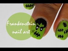 Halloween Frankenstein nail...