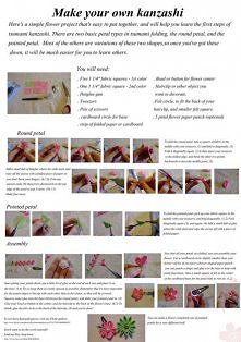 krok po kroku kanzashi