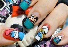 Pazurki ze smerfami . ♥