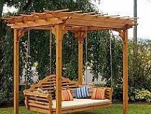 pergola z ławką
