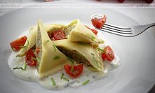 Razowe pierogi ze szpinakiem