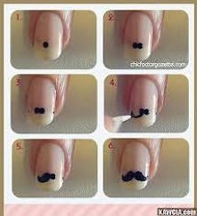 Oto jak zrobić wąsy milorda na paznokciach. Powodzenia dziewczyny! :)