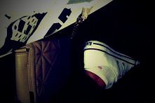 bluzka LA,białe Converse,cz...