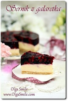 Sernik z galaretką
Ciasto:
• 1 jajko
• 50 g cukru
• 1 łyżka mąki pszennej lub mieszanki bezglutenowej do biszkoptów
• 1,5 łyżeczki mąki ziemniaczanej
• szczypta soli
• 1 łyżeczk...