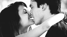 Delena kiss GIF