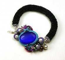 Bransoletka sutasz soutache INDIGO