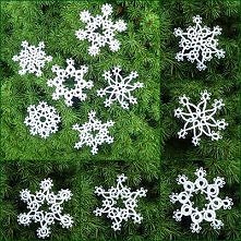 Śnieżynki frywolitkowe,jak ...