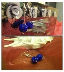 kolczyki(k004) - granatowe