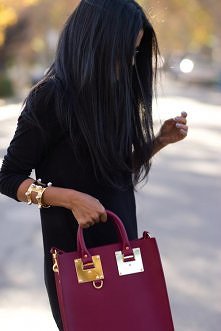 styl # moda # długie włosy # torebka