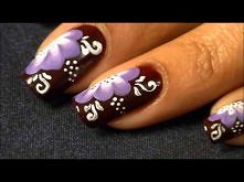 Kwiat na paznokciach technika jednego pociągnięcia