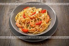 Spaghetti z pomidorem i krewetkami
