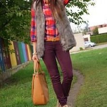 krata + futrzana kamizelka