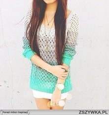 sweterek ombre na chłodniej...