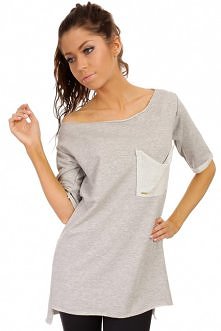 tunika z dresowej tkaniny, over-size | whitestripe.pl