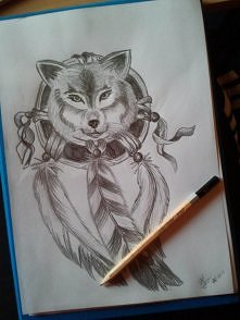 mój rysunek. Łapacz snów.