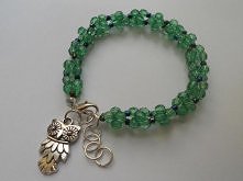 Zielona bransoletka z sową