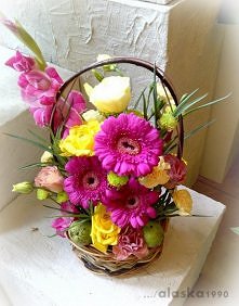 Koszyk z gerberami :)