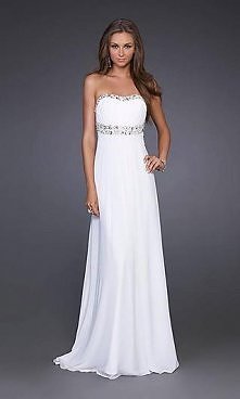 Elegant White Gown by La Fe...