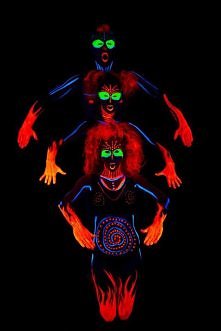 bodypainting farbami fluo