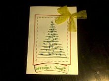 Jeszcze sie listopad nie zaczął a ja już robie kartki na święta :3 I jak Wam się podoba? :)