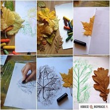Jesienne liście - rysunek