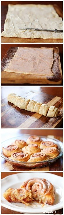 BUŁECZKI Z MASŁEM, CYNAMONEM I BRĄZOWYM CUKREM